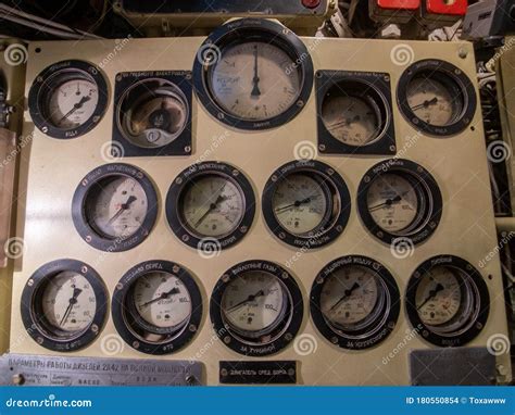 Interior of an Old Submarine Editorial Stock Image - Image of russian, pressure: 180550854