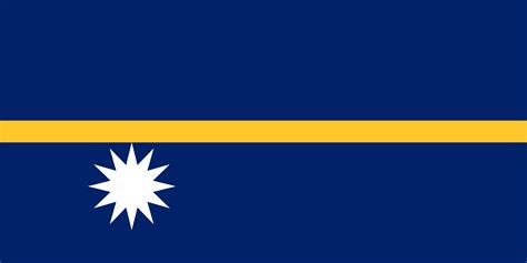 Flag of Nauru 🇳🇷, image & brief history of the flag