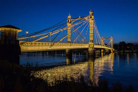 Download London Thames Man Made Albert Bridge HD Wallpaper