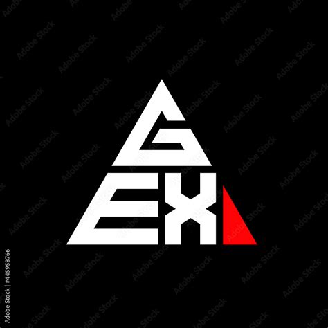 GEX triangle letter logo design with triangle shape. GEX triangle logo design monogram. GEX ...