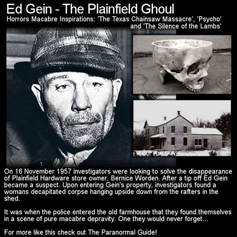 Ed Gein was a killer, body snatcher and one messed up guy. His story ...