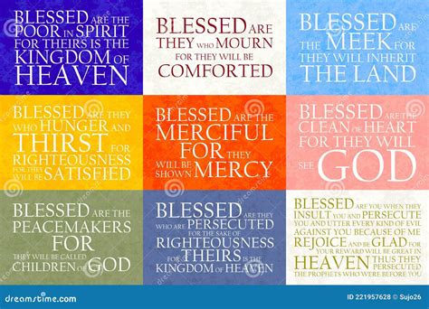 Beatitudes Patchwork Poster Plain Text Stock Illustration ...