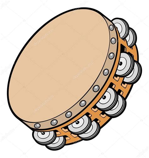 Tambourine music instrument — Stock Vector © Tribaliumivanka #55589567