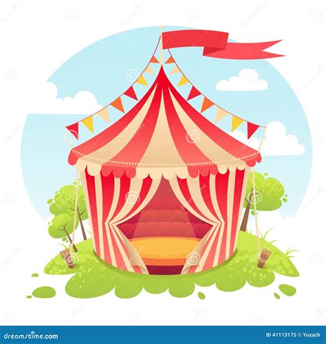 Cute Cartoon Tent Show Circus Stock Illustration - Image: 41113175