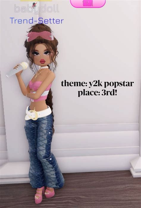 theme: y2k popstar place: 3rd! in 2024 | Dress to impress, Fancy dress ...