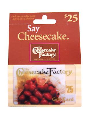 $25 The Cheesecake Factory Gift Card | eBay