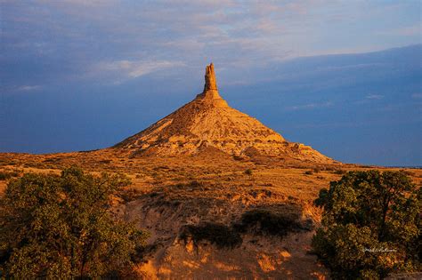 Sunrise At Chimney Rock Photograph by Edward Peterson