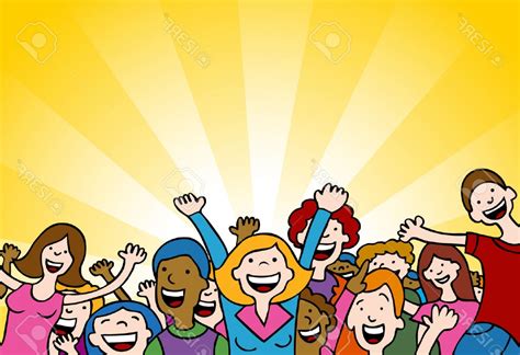 Cartoon Crowd Cheering Clipart / Cheering cliparts cartoon crowd clipart. - Kopi Mambudem