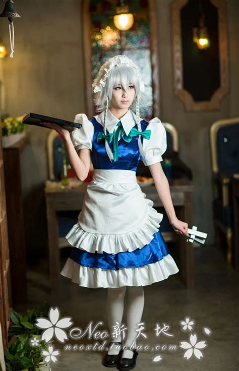 TouHou Project Anime cos Izayoi Sakuya Maid Halloween cosplay Dress ...