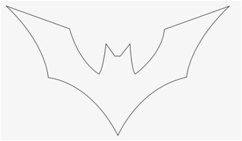 Silhouette Batman Logo Outline, HD Png Download , Transparent Png Image ...