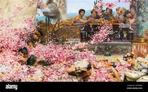 THER ROSES OF HELIOGABALUS 1888 painting by Anglo-Dutch artist Lawrence Alma-Tadema Stock Photo ...