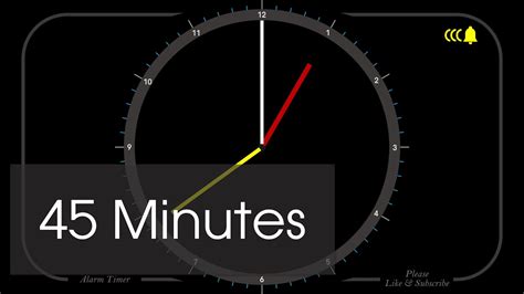 45 Minutes - Analog Clock Timer & Alarm - 1080p - Countdown - YouTube