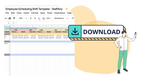 [Download] Free Weekly Roster Google Sheets Template for Scheduling Hourly Work - StaffAny