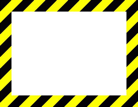 Caution Frame Clipart Barricade Tape Clip Art - Yellow And Black Frame Stripes Png Transparent ...