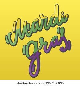 Mardi Gras Logo Design Lettering Carnival Stock Vector (Royalty Free ...