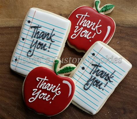 Teacher appreciation cookies | Pretty cookies, Teacher appreciation, Custom