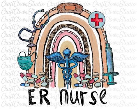 Er Nurse Png Emergency Nurse Png Nurse Rainbow Png Rainbow | Etsy