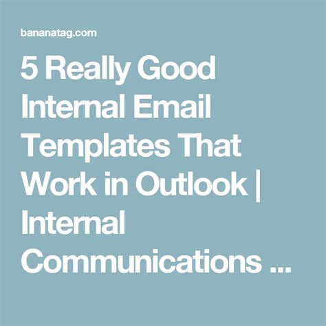 Internal Communication Email Template