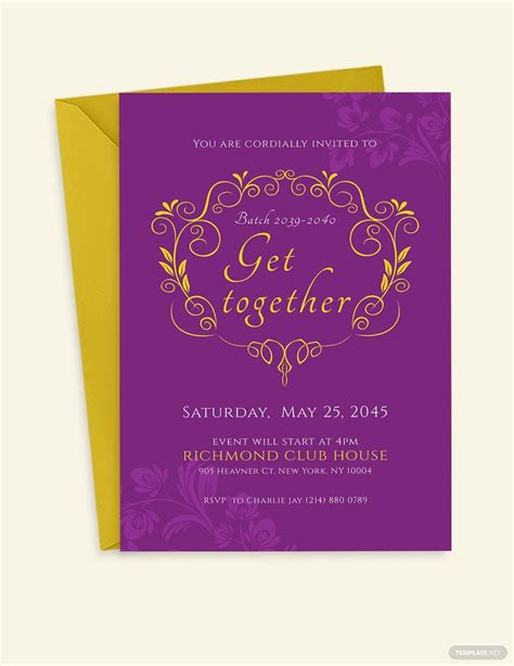 Get Together Invitation Template Free