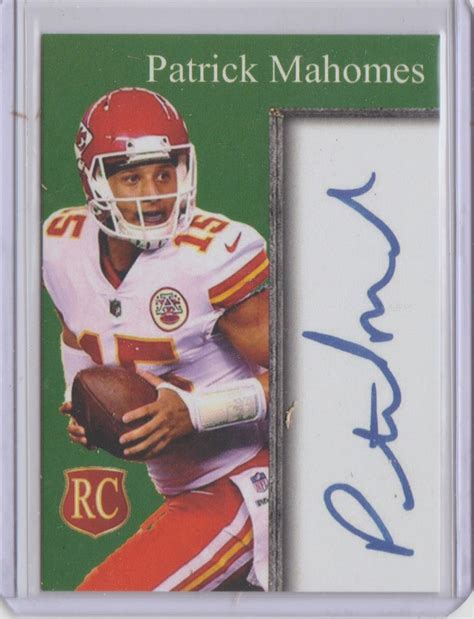 PATRICK MAHOMES INKREDIBLE INK CARD Facsimile Autograph* – KARDKO .COM