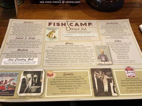 Online Menu of Owens Fish Camp Restaurant, Sarasota, Florida, 34236 - Zmenu