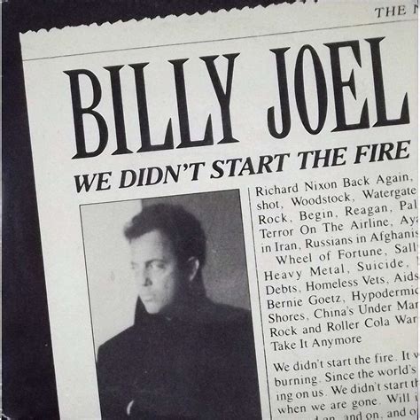 We didn't start the fire by Billy Joel, SP with vinyl59 - Ref:117545752