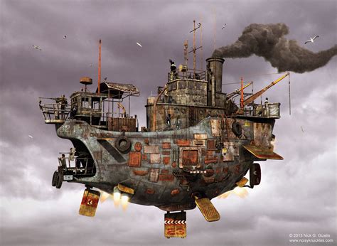 Airship color by ~AUMAKUA70 on deviantART | Steampunk airship ...