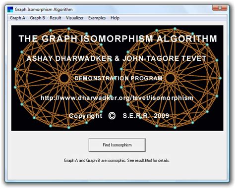 The Graph Isomorphism Algorithm