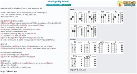 Goodbye To You Guitar Chords