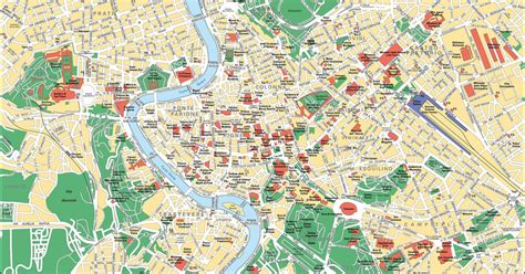 Map of Rome tourist attractions, sightseeing & tourist tour