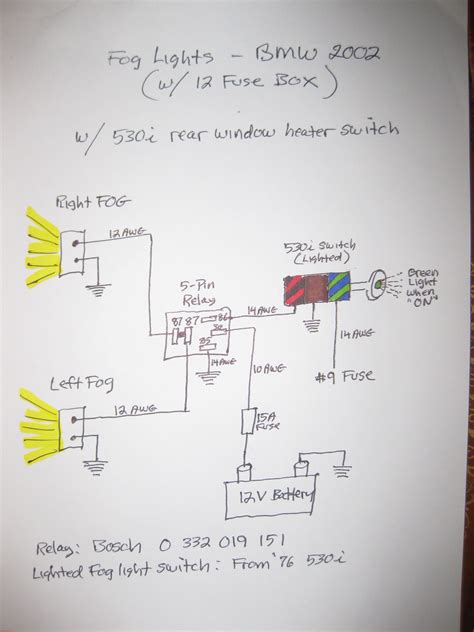 Fog light button wiring |﻿ BMW 2002 and other '02