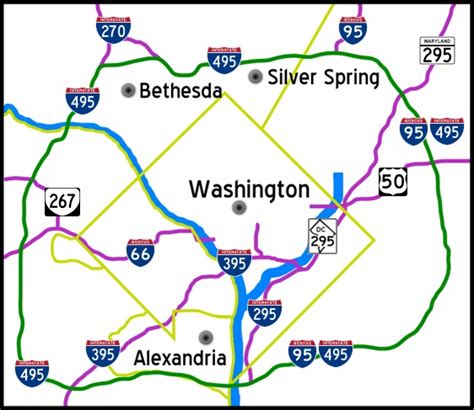 Map Washington Beltway - London Top Attractions Map