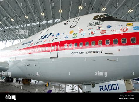 Boeing 747 (N7 470) Prototype "City of Everett" (the first jumbo jet) in Aviation Pavilion of ...