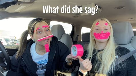 What did she say? Duct tape challenge!! …We started crying - YouTube