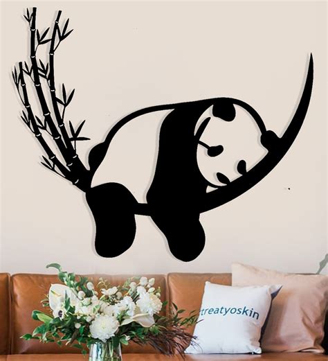 Buy Iron Lazy Panda Wall Art In Black at 28% OFF by WallCentre | Pepperfry