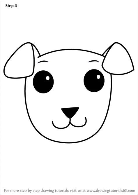 How to Draw a Dog Face for Kids (Animal Faces for Kids) Step by Step ...