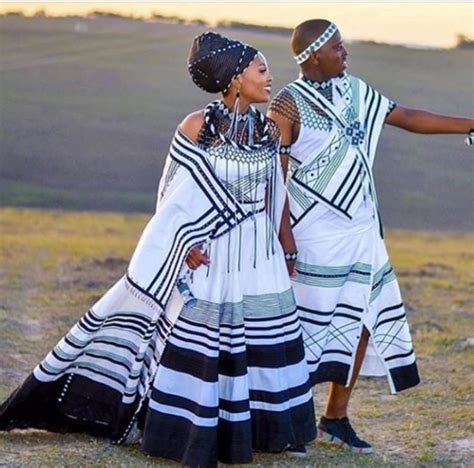 Couple In Xhosa Umbhaco Traditional Attire and Beaded Accessories – Clipkulture