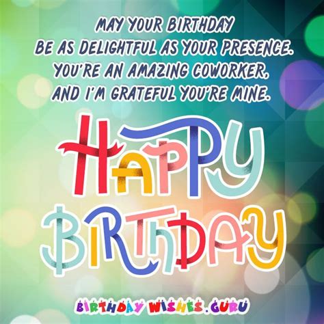 Birthday Messages Suitable For A Coworker By Birthday Wishes Guru ...