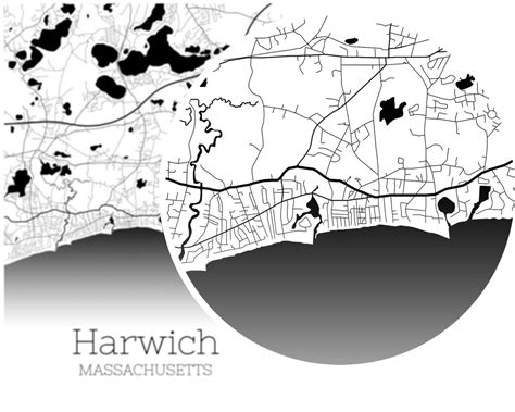 Harwich Map INSTANT DOWNLOAD Harwich Massachusetts City Map | Etsy