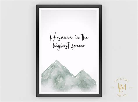 Hosanna in the Highest Poster Hosanna by Kari Jobe Home - Etsy