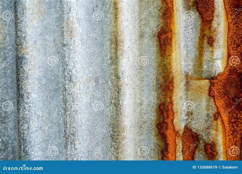 Galvanized Steel Fence Rust and Corrosion Stock Image - Image of metallic, steel: 133088679