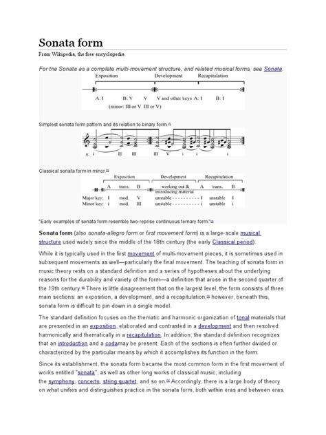 Sonata Form | Descargar gratis PDF | Elements Of Music | Musical ...