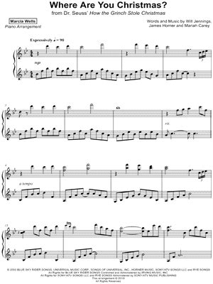 "Where Are You Christmas?" Sheet Music - 44 Arrangements Available ...