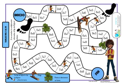 Juego de la oca para repasar las tablas de multiplicar. | Tablas de multiplicar, Tablas de ...