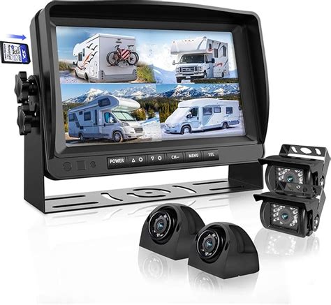 Amazon.com: Backup Camera System with 9’’ Large Monitor and DVR for RV semi Box Truck Trailer ...