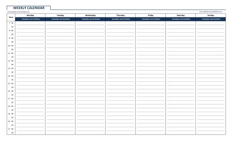 Daily Schedule With Times Slots