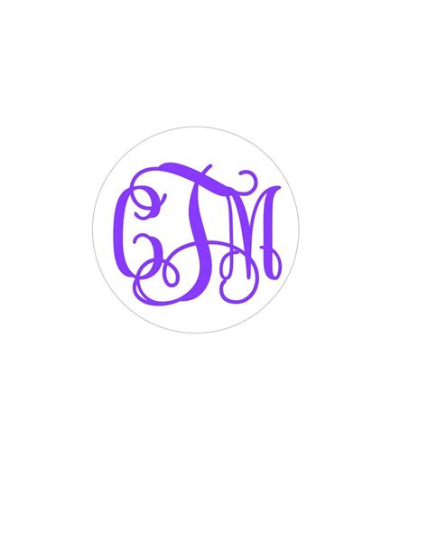 Monogram Sticker Party Favors Personalized Stickers Custom - Etsy