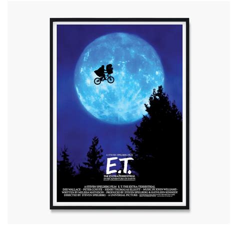 ET Movie Poster, ET Vintage Movie Poster, the Extra Terrestrial Movie Wall Art, E.T Movie Poster ...