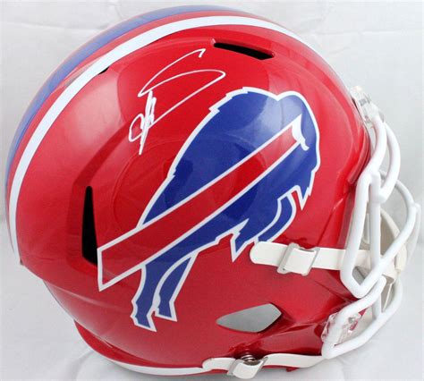 Stefon Diggs Signed Bills Full-Size Throwback Speed Helmet (Beckett) | Pristine Auction