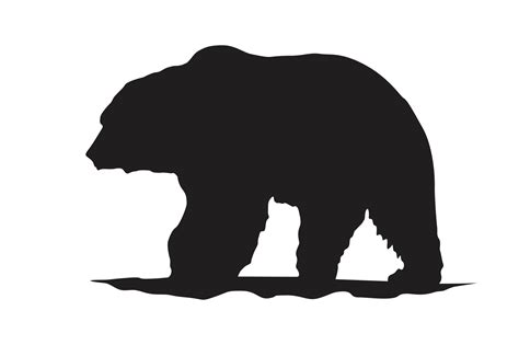 Pose of Bear Silhouette with Transparent Background 33892855 PNG